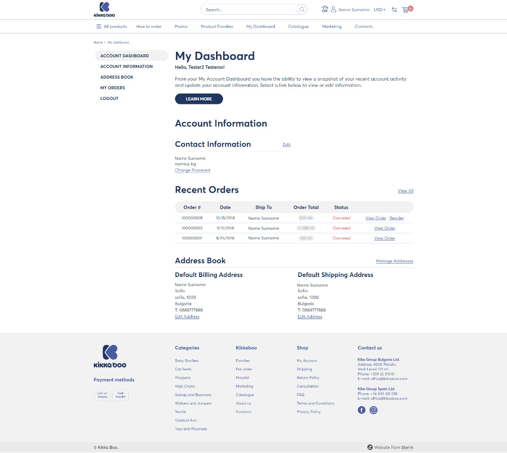 B2B online shop Kikkaboo, kikkaboo - Online Shops, Stenik, Magento